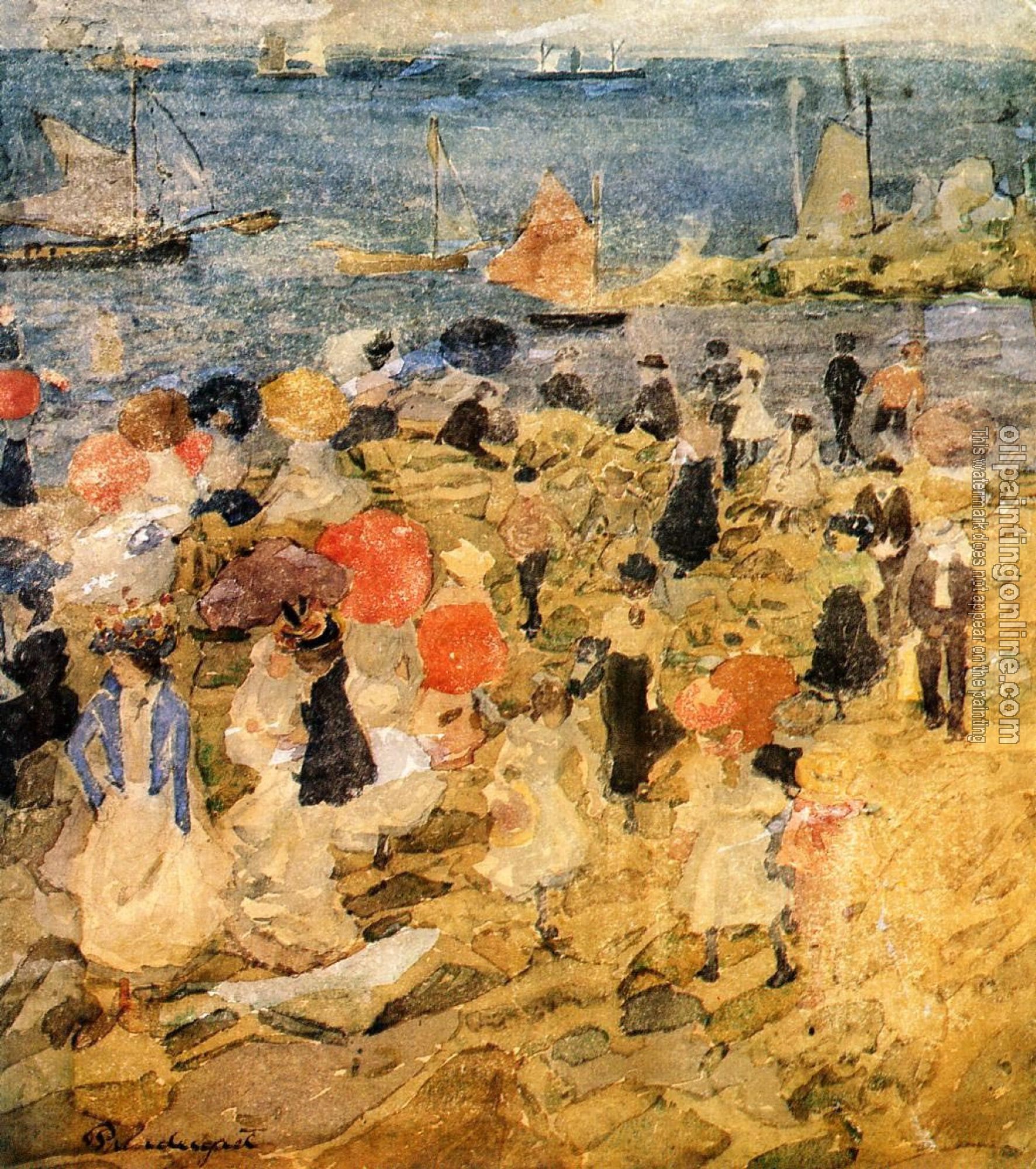 Prendergast, Maurice Brazil - Early Beach